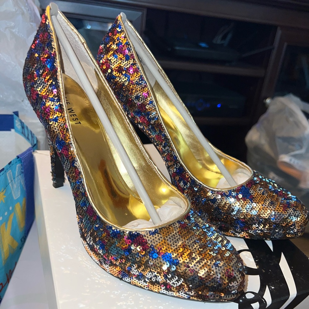 Nine West Sequin Heels